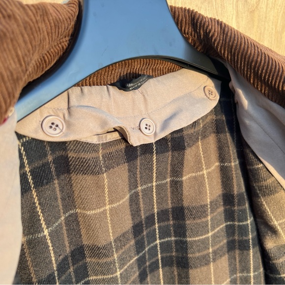 Vintage utex quilted barn jacket khaki w brown corduroy + removable liner est XL - Picture 6 of 8